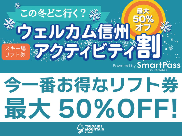 白馬つがいけマウンテンリゾート　栂池高原スキー場　リフト券大人2枚
